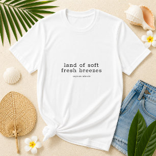 T-shirt Paroles de la chanson Land Soft Fresh Breezes Îles