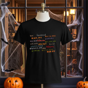 T-shirt Paroles d'esprit d'Halloween, Élégant Coloré d'Aut