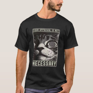 T-shirt Paroles drôles Crazy Eyes Chat Graphique, Drôle Im