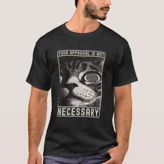 T-shirt Paroles drôles Crazy Eyes Chat Graphique, Drôle Im