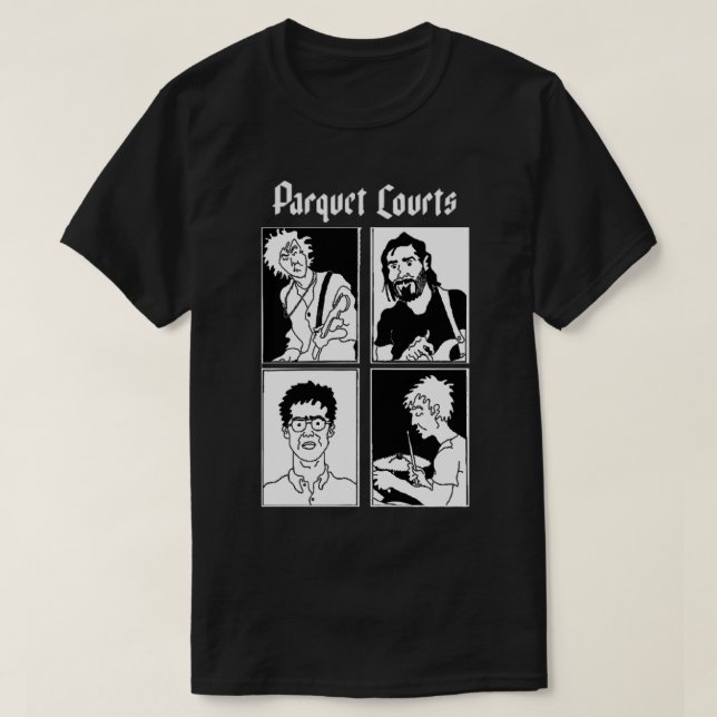 T-shirt Parquet Courts Original Band Graphic Design (Design devant)