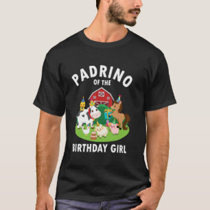 T-shirt Parrain de la ferme d'animaux de la fille d'annive
