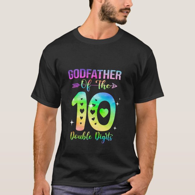 T-shirt Parrain de la fille d'anniversaire double chiffres (Devant)
