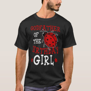 T-shirt Parrain De La Fille D'Anniversaire Ladybug Anniver