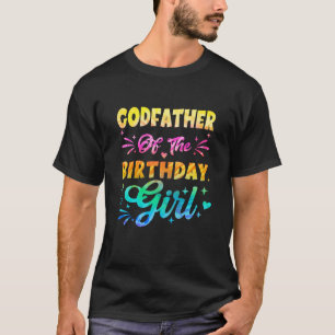 T-shirt Parrain De L'Anniversaire Fille Tie Dye 1er Annive