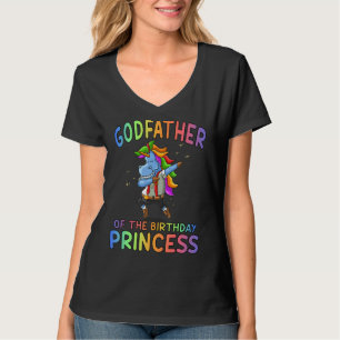 T-shirt Parrain De L'Anniversaire Princesse Dabbing Unicor