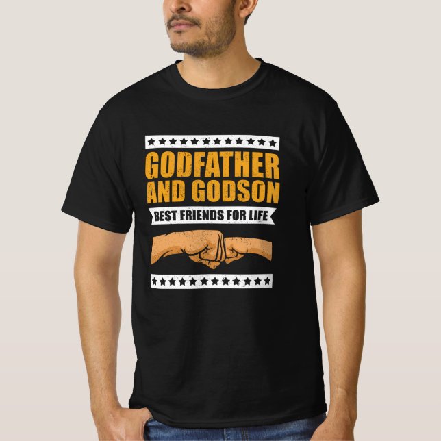 T-shirt Parrain Et Godson Les Meilleurs Amis De La Vie| Ca (Devant)
