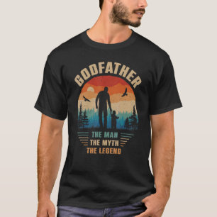 T-shirt Parrain L'Homme Le Mythe La Légende Hommes Coucher