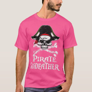 T-shirt Parrain Pirate Famille Costume d'Halloween 