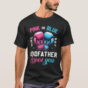 T-shirt Parrain Rose Ou Bleu Vous Aime Boxe Genre Rev
