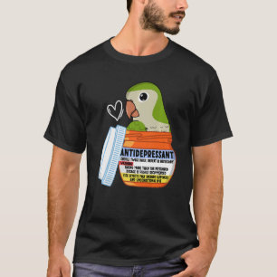T-shirt Parroquet antidépresseur I Parakeet moine vert Q