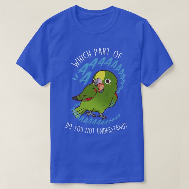 T-shirt Parrot Aaaa Amazon couronné de jaune (Design devant)