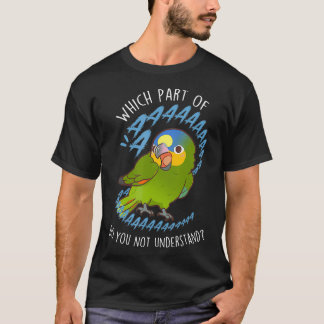 T-shirt Parrot Amazon Orangé Aaaa Amusant Mignonne Pet Bir