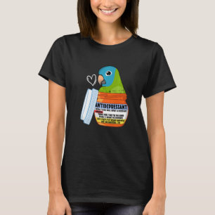 T-shirt Parrot Antidépresseur Ier Conure couronné bleu P