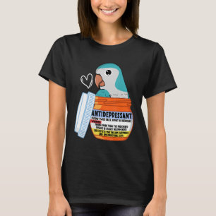 T-shirt Parrot Antidépresseur Ier Parakeet Qu Moine Bleue