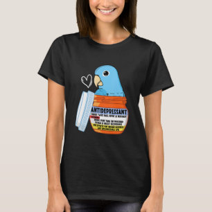 T-shirt Parrot Antidépresseur Ier Parrotlet Bleu