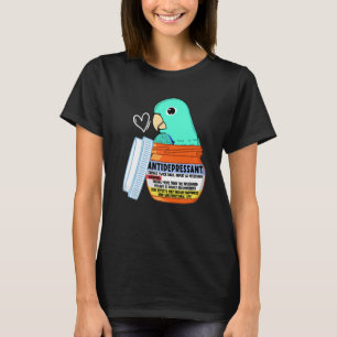 T-shirt Parrot Antidépresseur Ier Parrotlet Turquoise P