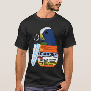 T-shirt Parrot antidépresseur Ier Pionus blanc cappé