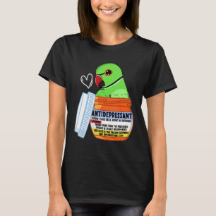 T-shirt Parrot Antidépresseur Ier Vert Indien Ringneck
