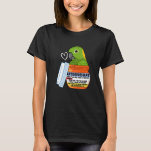 T-shirt Parrot antidépresseur mignon I Jaune napperon Amaz