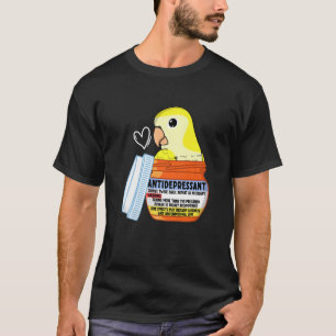 T-shirt Parrot antidépresseur mignon I Parakeet moine jaun