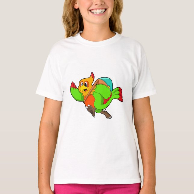T-shirt Parrot as Hiker (Devant)