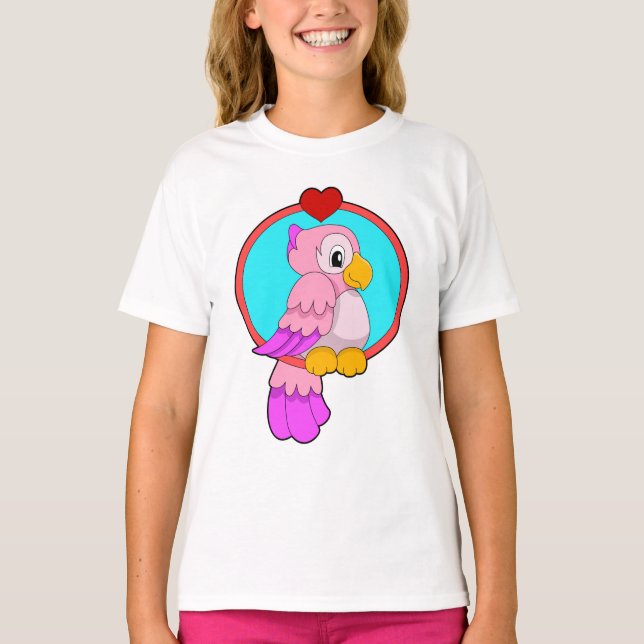 T-shirt Parrot au coeur (Devant)