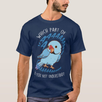 T-shirt Parrot bleu indien Ringneck Aaaa