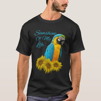 T-shirt Parrot bleu or Macaw Sunshine Sunflower