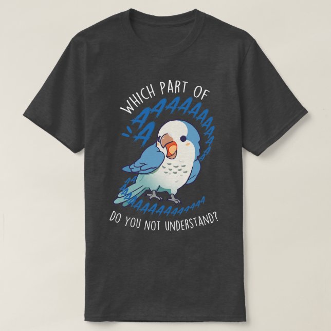 T-shirt Parrot bleu Quaker Aaaa (Design devant)