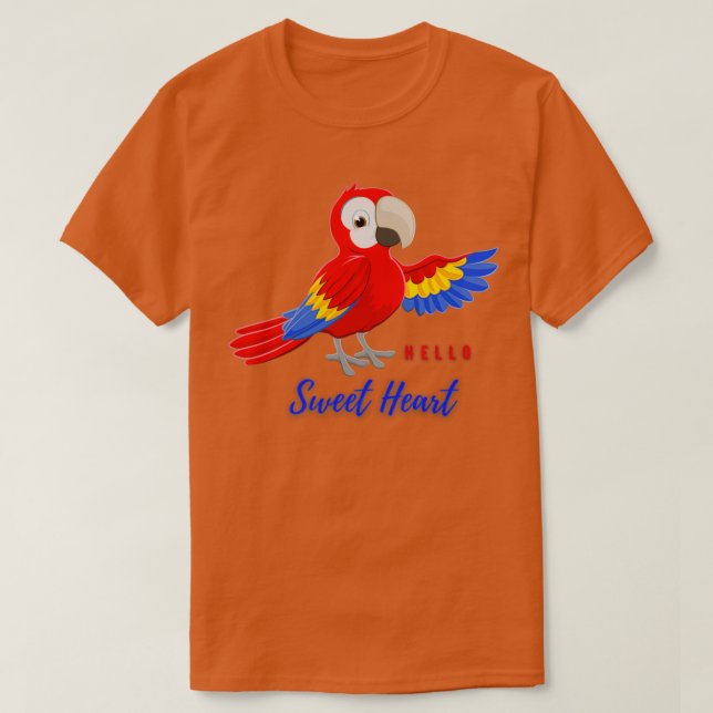 T-shirt Parrot : Bonjour (Design devant)