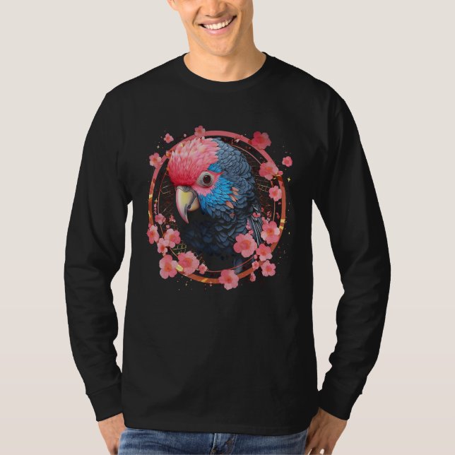 T-shirt Parrot Church Blossoms - Art Animal Parrot (Devant)