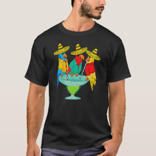 T-shirt Parrot Cinco De Mayo Boire Tequila Mexicaine Fie