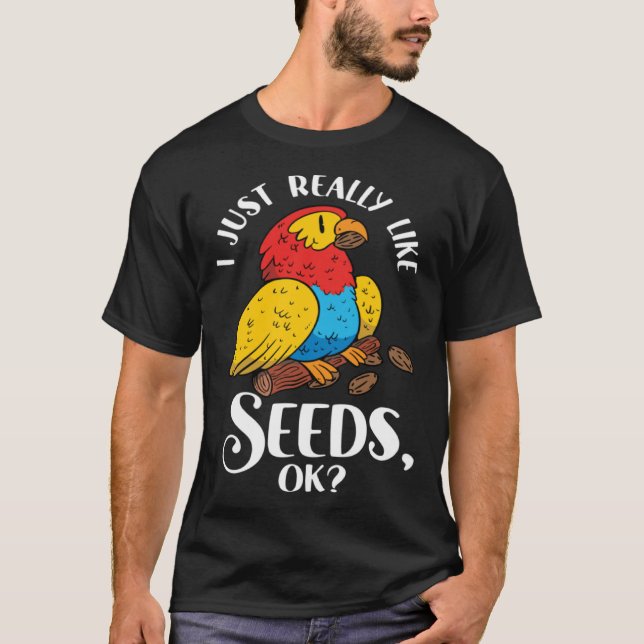T-shirt Parrot Cockatiel Wildlife Bird Seed Pet Food Parro (Devant)