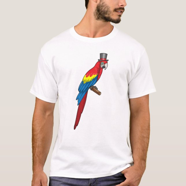 T-shirt Parrot comme Gentleman avec Casquette (Devant)