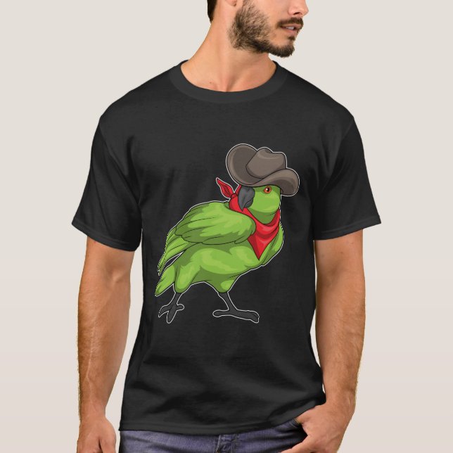 T-shirt Parrot Cowboy Cowboy casquette (Devant)