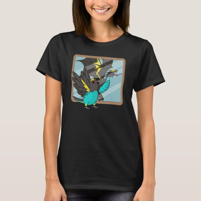 T-shirt Parrot & Dragon Réflexion I Meyers Parrot (Devant)