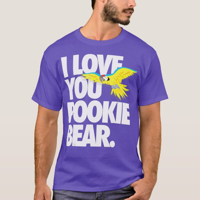 T-shirt Parrot Drôle À Parler J'Aime Votre Ours De Pookie (Devant)