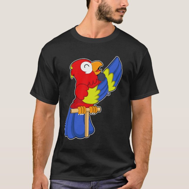 T-shirt Parrot en chanteur avec microphone (Devant)