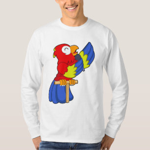 T-shirt Parrot en chanteur avec microphone