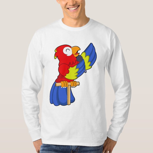 T-shirt Parrot en chanteur avec microphone (Devant)
