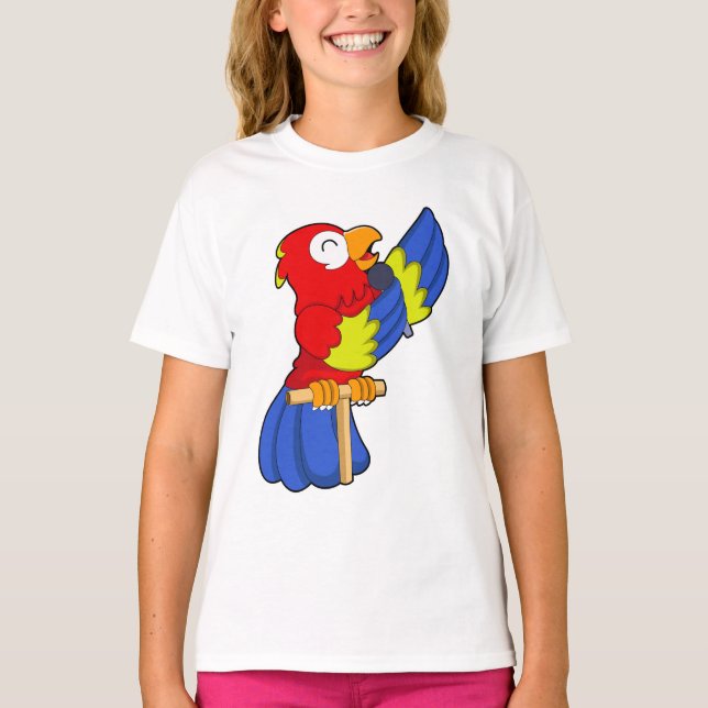 T-shirt Parrot en chanteur avec microphone (Devant)