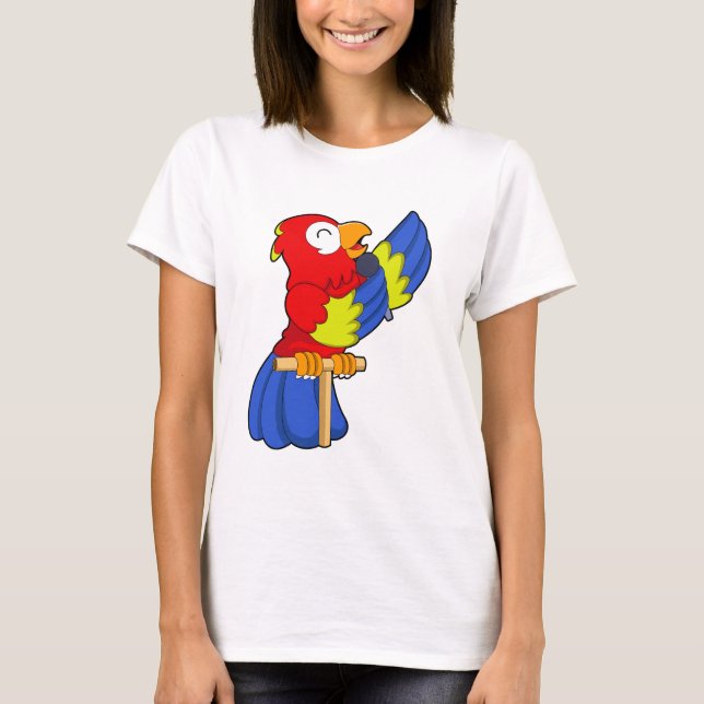 T-shirt Parrot en chanteur avec microphone (Devant)