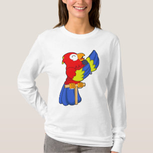 T-shirt Parrot en chanteur avec microphone