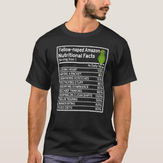 T-shirt Parrot Faits nutritionnels I Jaune napé Amazon