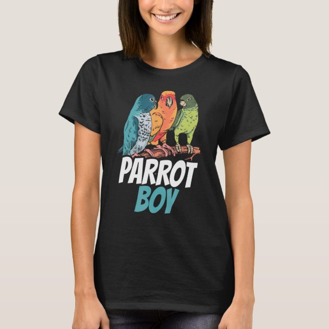 T-shirt Parrot Garçon mignon Animal Perroquets (Devant)