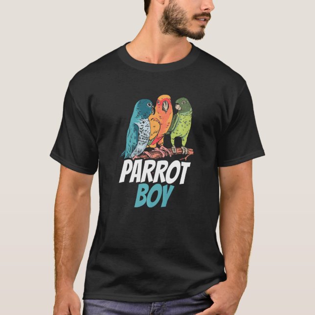 T-shirt Parrot Garçon mignon Animal Perroquets (Devant)