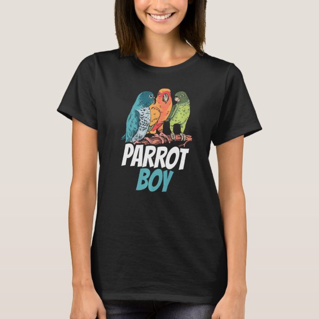 T-shirt Parrot Garçon mignon Animal Perroquets (Devant)