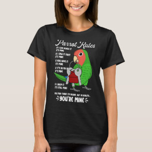 T-shirt Parrot House Rules C'est à moi I Rosy-face Green L