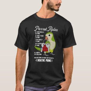 T-shirt Parrot House Rules C'est le mien I Green Monk Para